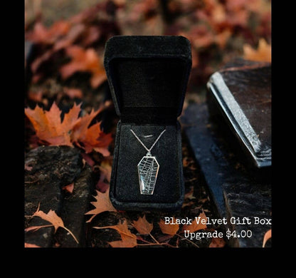 Real Spiderweb Coffins Silver (Necklace)