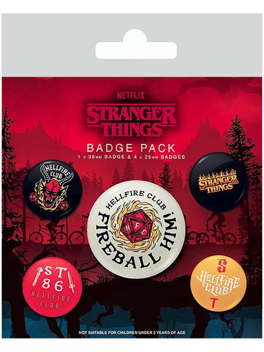 Stranger Things Badge Pack – Hellfire Club